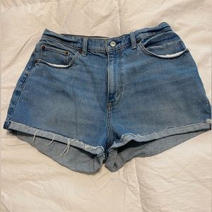 Abercrombie & Fitch, curve love, high rise, mom shorts-30